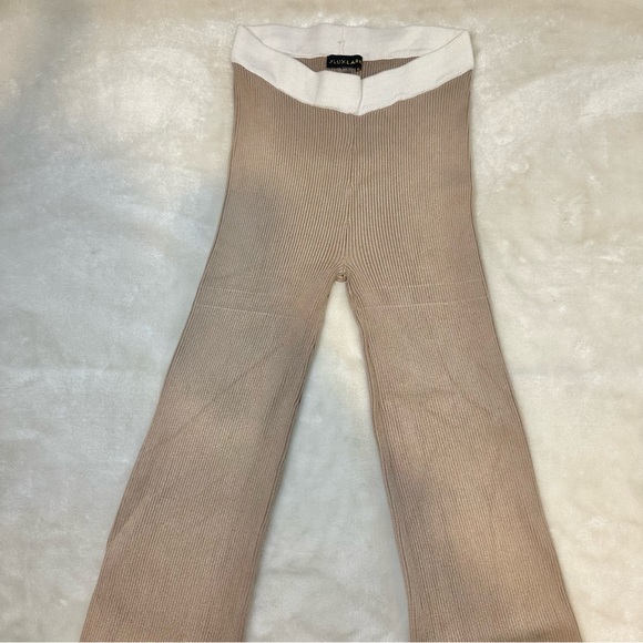 JLuxLabel Tan Ribbed High Waist Yoga Comfy Pants Size Medium - Picture 9 of 15